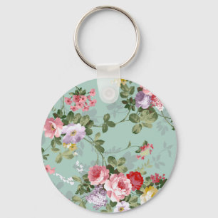  elegante, lichtroze rode rozenbloemen sleutelhanger