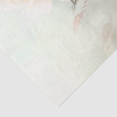 Elegante lichtroze Rozen en groene decoupage Tissuepapier (Detail)