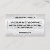 Elegante lichtzilveren glinsterende Schattigee gli Visitekaartje (Achterkant)