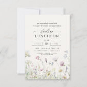 Elegante liefdadigheid Lunch Bloemen Wildflowers Kaart (Voorkant)