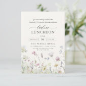 Elegante liefdadigheid Lunch Bloemen Wildflowers Kaart (Staand voorkant)
