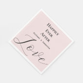 Elegante liefde blush roze bruiloft servet (Hoek)