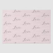 Elegante liefde blush roze bruiloft tissuepapier (Voorkant)