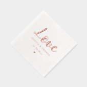 Elegante liefde bruiloft folie servetten (Rechts)