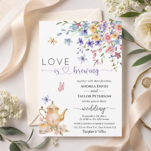 Elegante Liefde Bruist Libellen Bruiloft Kaart