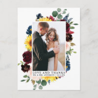 Elegante Liefde Dank Waterverf Gemengde Bloemen