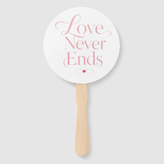 Elegante "Liefde Eindigt Nooit" Minimalist Handwaaier