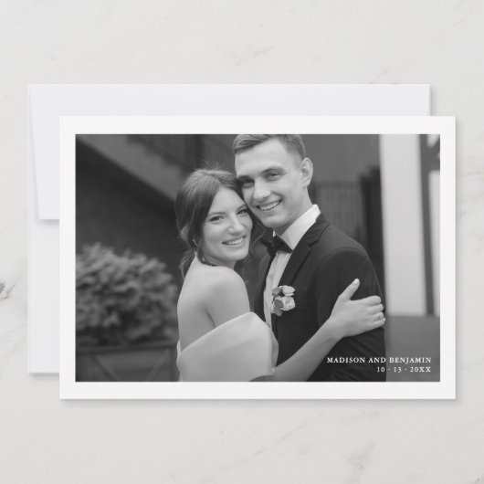 Elegante liefde en Bedankt bruiloft (Achterkant)