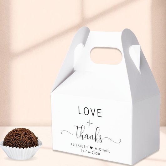 Elegante liefde en Bedankt bruiloft Bedankdoosjes