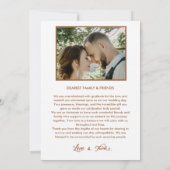 Elegante liefde en bedankt bruiloft handgeschreven (Achterkant)