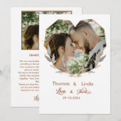 Elegante liefde en bedankt bruiloft handgeschreven (Voorkant / Achterkant)