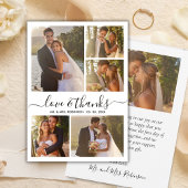 Elegante liefde en Bedankt Fotocollage bruiloft