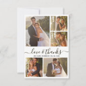 Elegante liefde en Bedankt Fotocollage bruiloft (Voorkant)