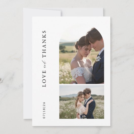 Elegante liefde en Bedankt Modern Arch Wedding (Voorkant)