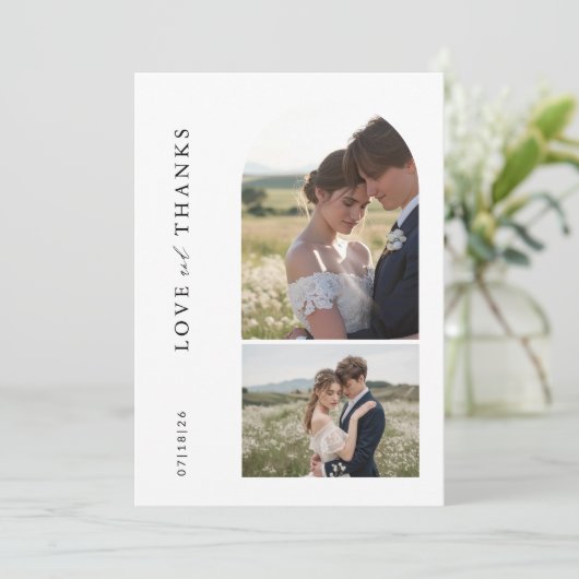 Elegante liefde en Bedankt Modern Arch Wedding (Staand voorkant)