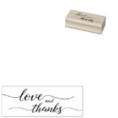 Elegante Liefde en Bedankt Trouwscript Rubberstempel (Gestempeld)