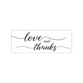 Elegante Liefde en Bedankt Trouwscript Rubberstempel