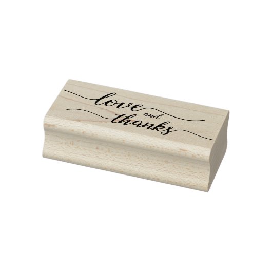 Elegante Liefde en Bedankt Trouwscript Rubberstempel (Stempel)