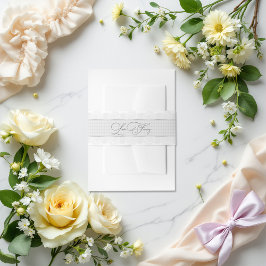 Elegante liefde Fancy kant bruids doucheuitnodigin Uitnodigingen Wikkel