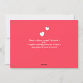 Elegante Liefde Gelukkige Valentijnsdag Familie 2  Feestdagenkaart (Achterkant)