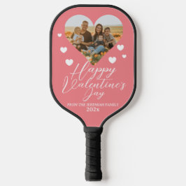 Elegante Liefde Gelukkige Valentijnsdag Familie Fo Pickleball Paddle