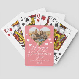 Elegante Liefde Gelukkige Valentijnsdag Familie Fo Pokerkaarten