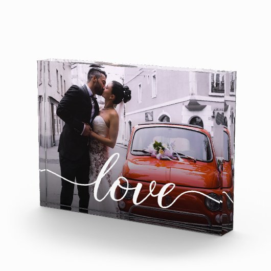 Elegante "Liefde" gepersonaliseerde bruiloft fotob Fotoblokken (Rechts)