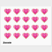 Elegante liefde glanzend roze gouden juweel hart hart sticker (Vel)