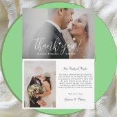 Elegante liefde hart bruiloft foto chique script g bedankkaart