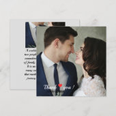 Elegante liefde hart bruiloft foto kaart (Voorkant / Achterkant)