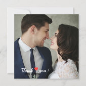 Elegante liefde hart bruiloft foto kaart (Voorkant)