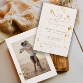 Elegante liefde in bloei gouden bloemig Vrijgezell Kaart