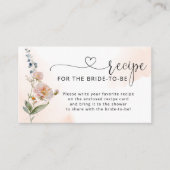 Elegante Liefde in bloei Wilde Bloemen Bruidsfeest Informatiekaartje (Voorkant)