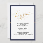 Elegante Liefde is Geduldige Marine & Gouden Stree Kaart (Voorkant)