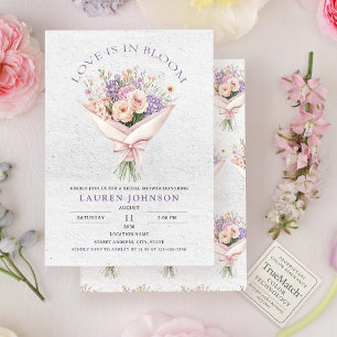 Elegante liefde is in bloei Bloemen Vrijgezellenfe Kaart