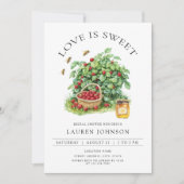 Elegante liefde is Sweet Berry Greenery Vrijgezell Kaart (Voorkant)