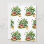 Elegante liefde is Sweet Berry Greenery Vrijgezell Kaart (Achterkant)