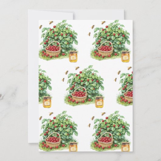 Elegante liefde is Sweet Berry Greenery Vrijgezell Kaart (Achterkant)