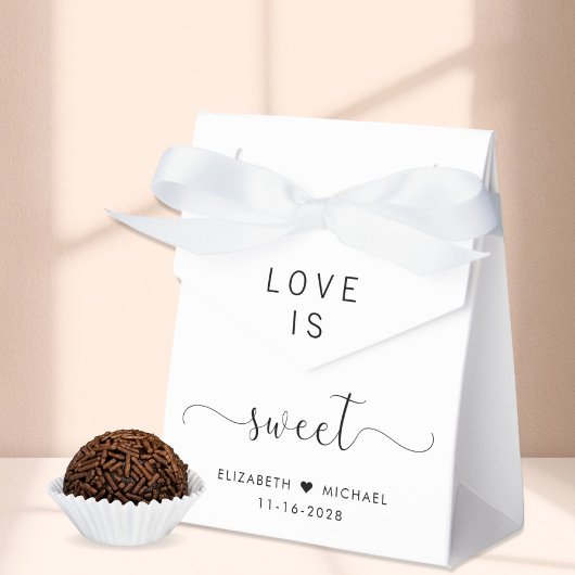 Elegante Liefde Is Zoet Bruiloft Bedankdoosjes