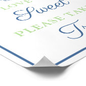 Elegante Liefde Is Zoet, Neem Een Treat Bruiloft F Poster (Hoek)