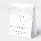 Elegante liefde is zoete bruiloft bedankdoosjes (Voorkant Zijde)