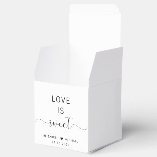 Elegante liefde is zoete bruiloft bedankdoosjes (Geopend)
