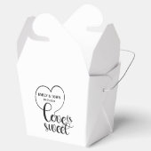 Elegante liefde is zoete kalligrafie hart bedankdoosjes (Geopend)
