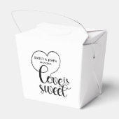 Elegante liefde is zoete kalligrafie hart bedankdoosjes (Achterkant)