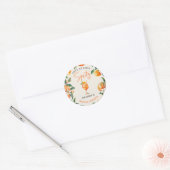 Elegante Liefde op het Eerste Spritz Bruidsfeest  Ronde Sticker (Envelop)