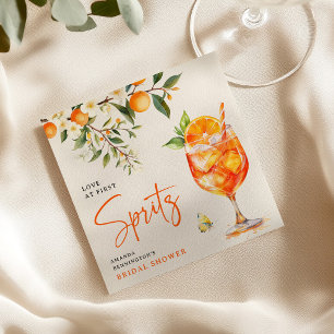Elegante liefde op het eerste Spritz bruidsfeestje Servet
