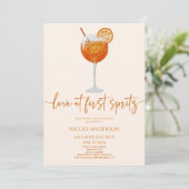 Elegante liefde op het eerste Spritz Vrijgezellenf Kaart (Staand voorkant)