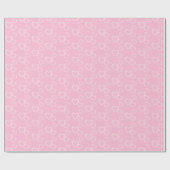 Elegante liefde Pastel Roze, Witte Harten Art Patt Cadeaupapier (Vlak)