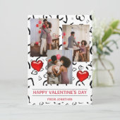 Elegante liefde romantische Valentijnsdag paar fot Kaart (Staand voorkant)