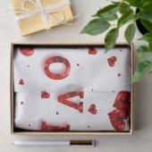 Elegante liefde tissuepapier ontwerp (Geschenk)